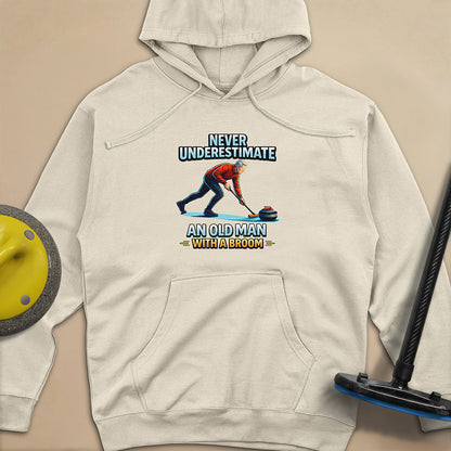 Dont't Underestimate and Old Man Unisex Midweight Hoodie