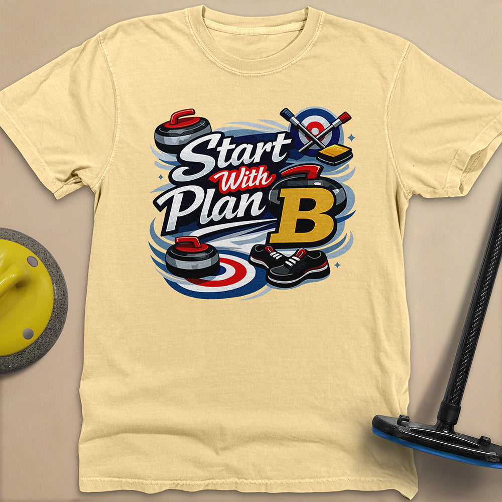 Start with Plan B Unisex Garment-Dyed Heavyweight T-Shirt