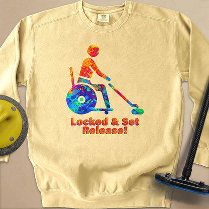 Wheelchair Curling Unisex Garment-Dyed Sweatshirt