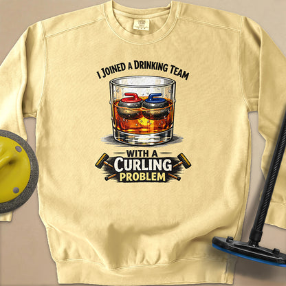 Am Drinking Team Unisex Garment-Dyed Sweatshirt