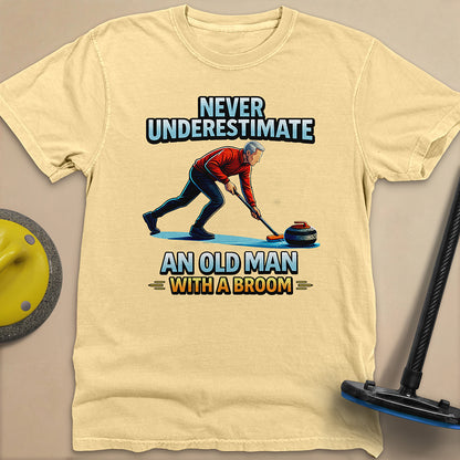 Dont't Underestimate and Old Man Unisex Garment-Dyed Heavyweight T-Shirt