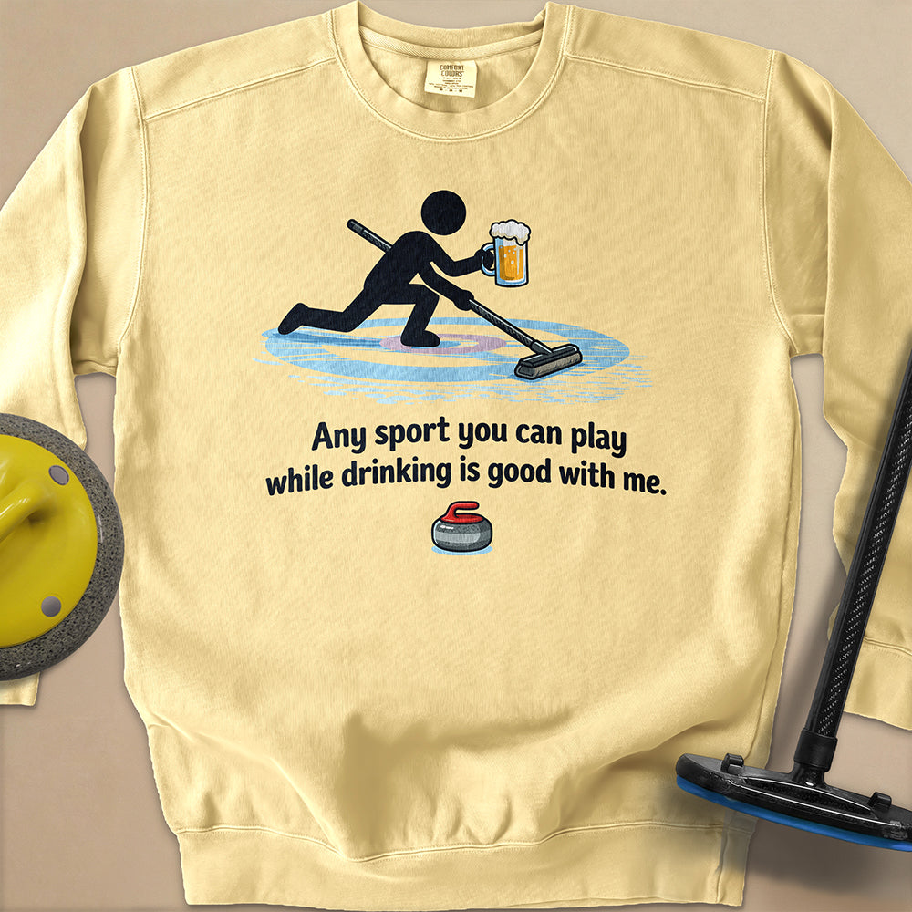 Drink and Play Unisex Garment-Dyed Sweatshirt