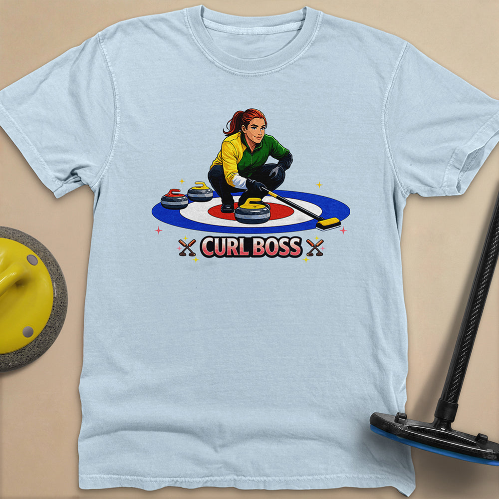 Curl Boss (C) Unisex Garment-Dyed Heavyweight T-Shirt