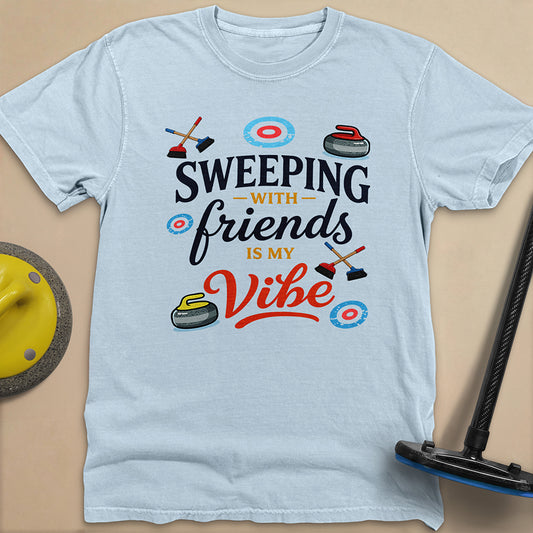 Sweeping With My Friends Unisex Garment-Dyed Heavyweight T-Shirt