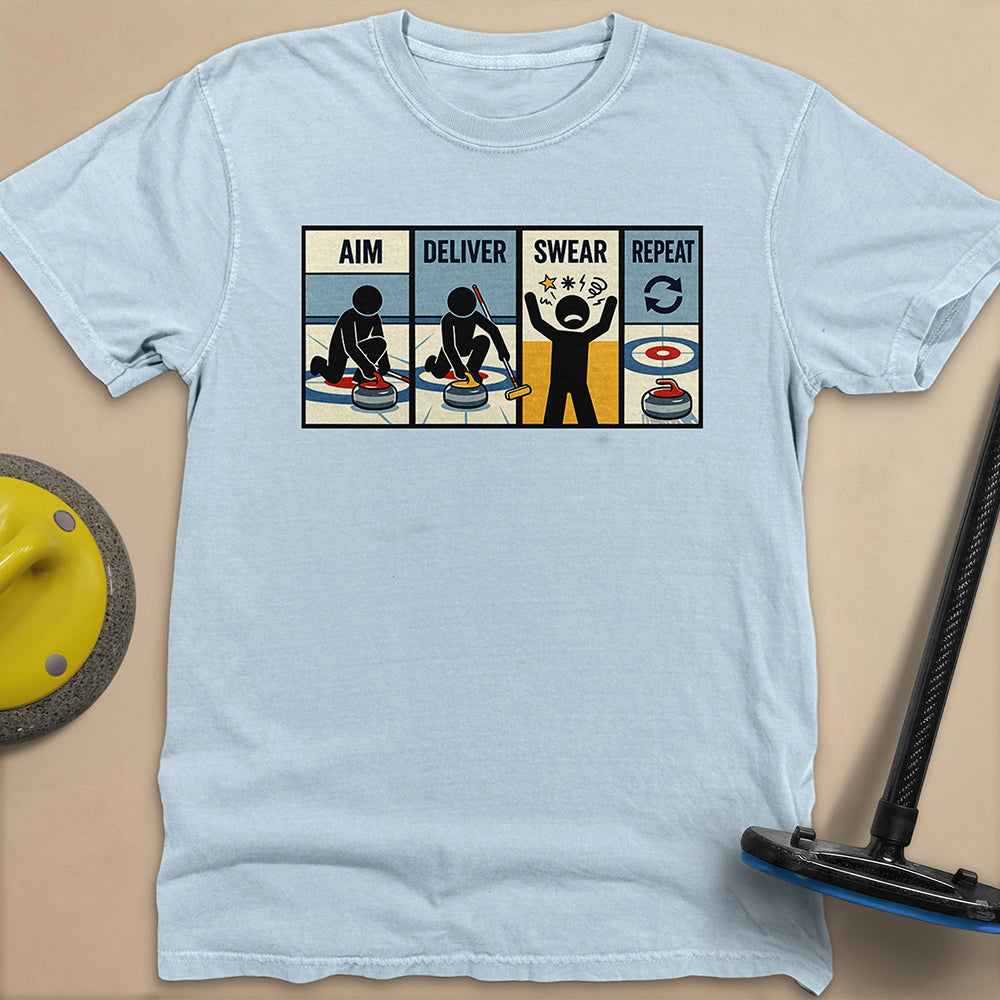 Aim Deliver Swear Repeat Unisex garment-dyed heavyweight t-shirt