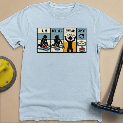 Aim Deliver Swear Repeat Unisex garment-dyed heavyweight t-shirt