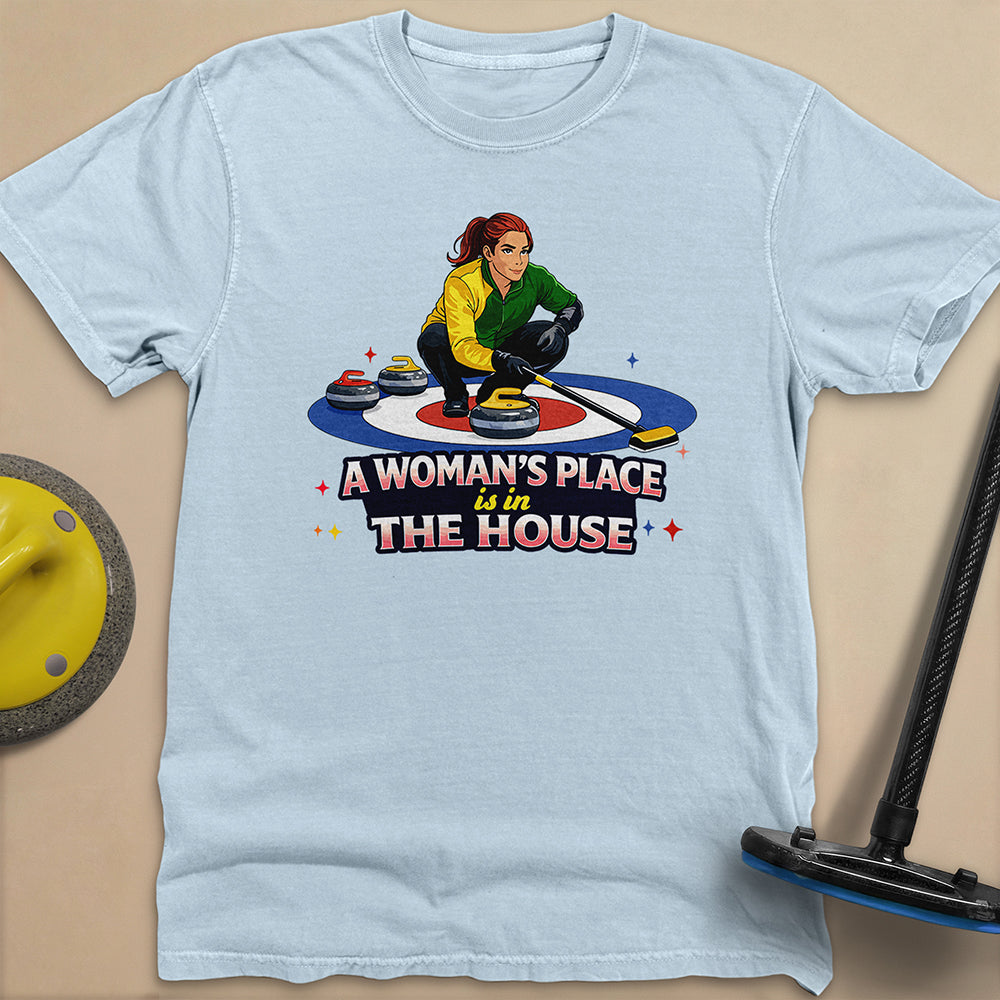A Woman's Place is in the House Unisex Garment-Dyed Heavyweight T-Shirt