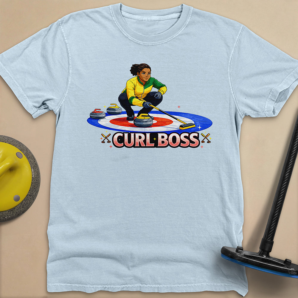 Curl Boss (B) Unisex Garment-Dyed Heavyweight T-Shirt