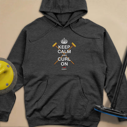 Keep Calm and Curl On Unisex midweight hoodie