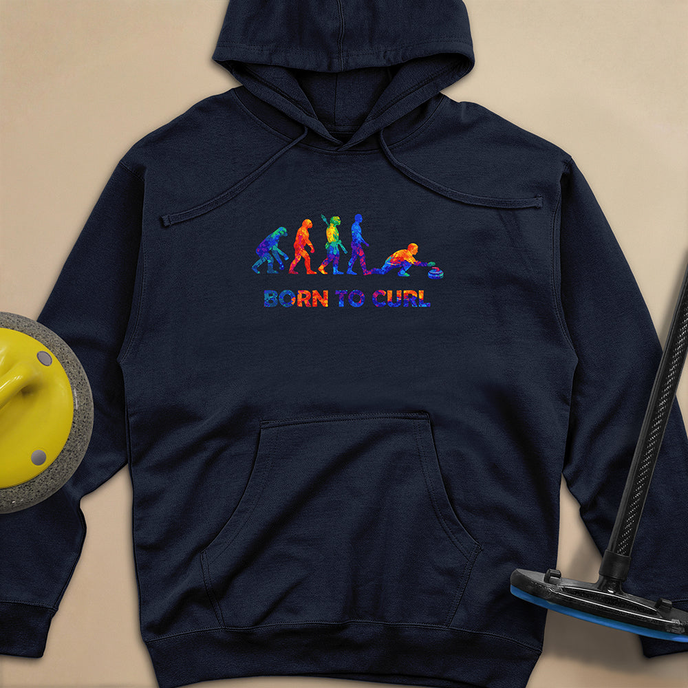 Evolution of Curling 2 Unisex Midweight Hoodie