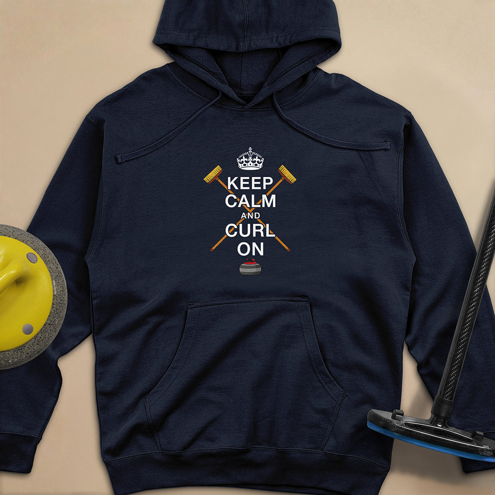 Keep Calm and Curl On Unisex midweight hoodie