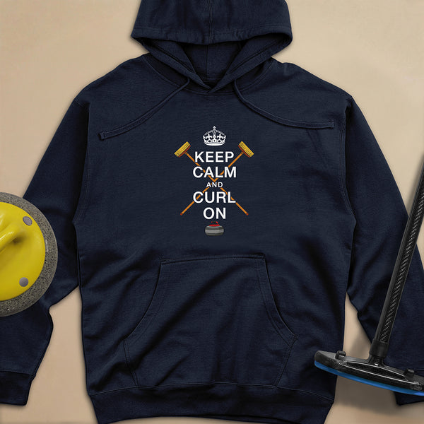 Keep Calm and Curl On Unisex midweight hoodie