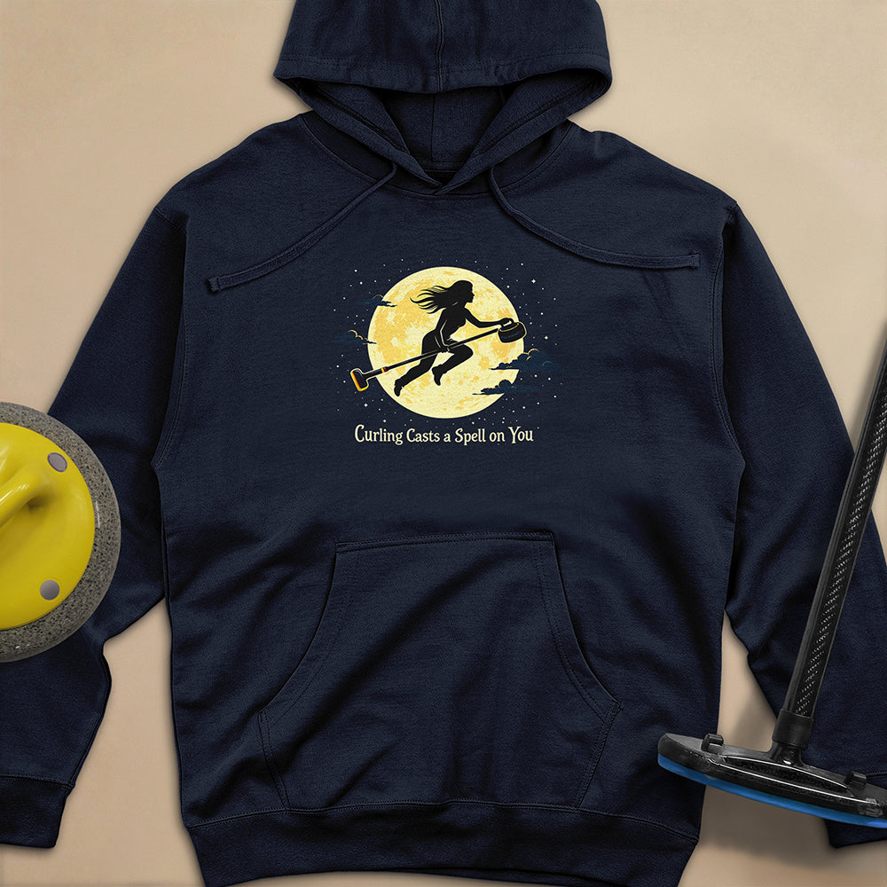 Curling Casts a Spell Unisex Midweight Hoodie
