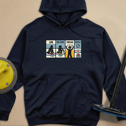 Aim Deliver Swear Repeat Unisex Midweight Hoodie