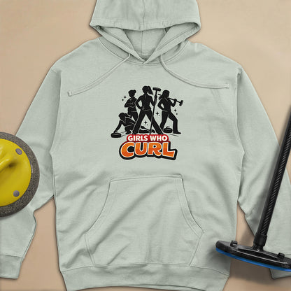 Girls Who Curl Unisex Midweight Hoodie
