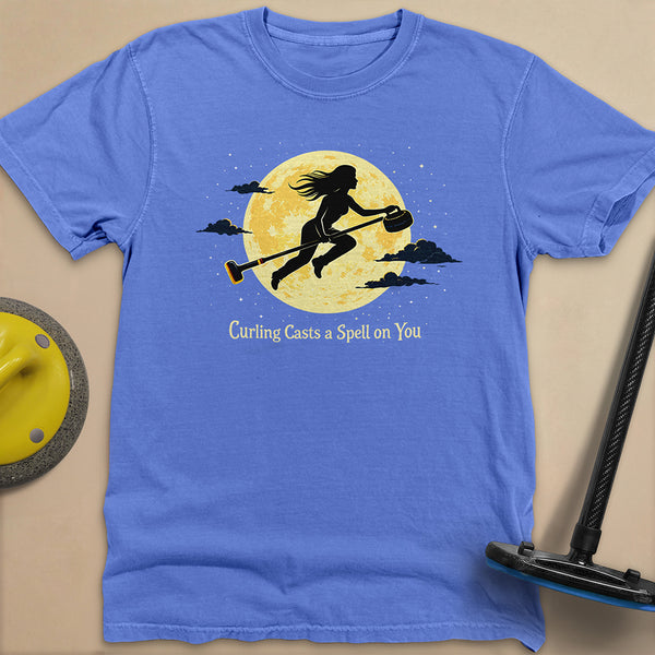 Curling Casts a Spell Unisex Garment-Dyed Heavyweight T-Shirt