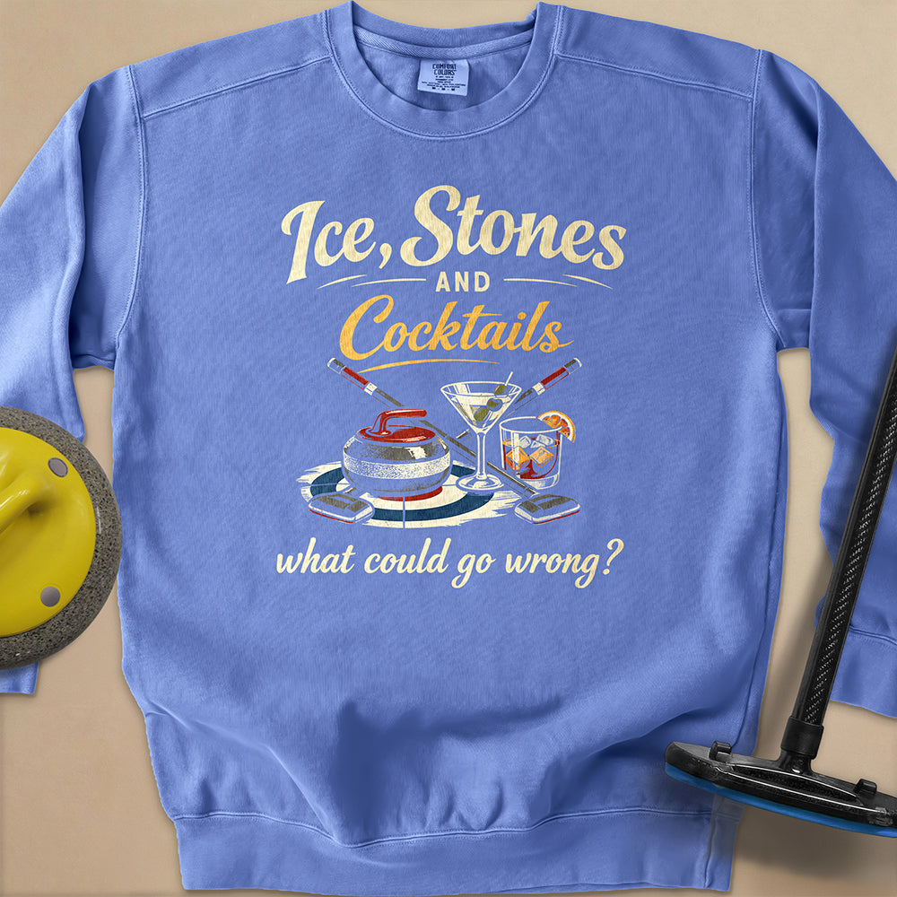 Ice, Stones and Cocktails Unisex Garment-Dyed Sweatshirt