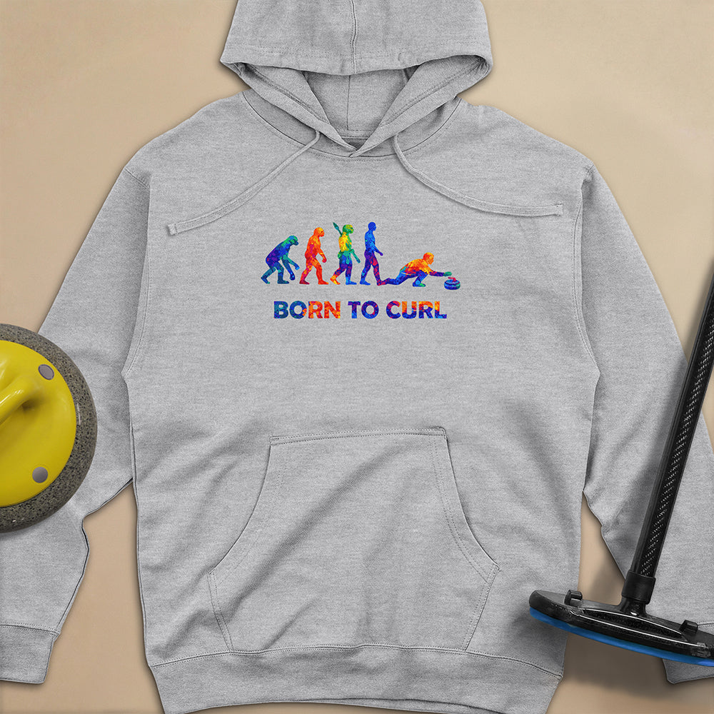Evolution of Curling 2 Unisex Midweight Hoodie