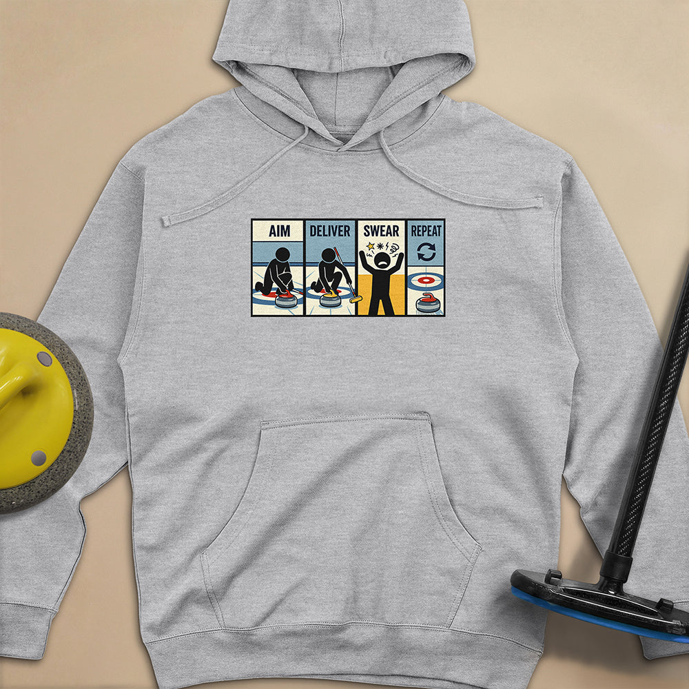 Aim Deliver Swear Repeat Unisex Midweight Hoodie