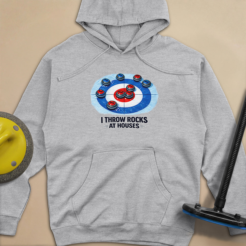 I Throw Rocks at Houses Unisex Midweight Hoodie