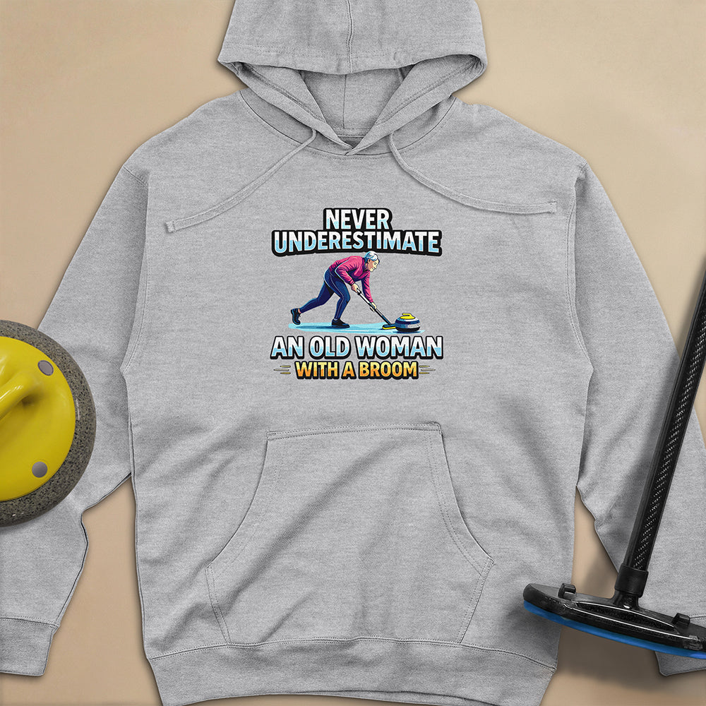 Don't Underestimate and Old Woman - Unisex Midweight Hoodie