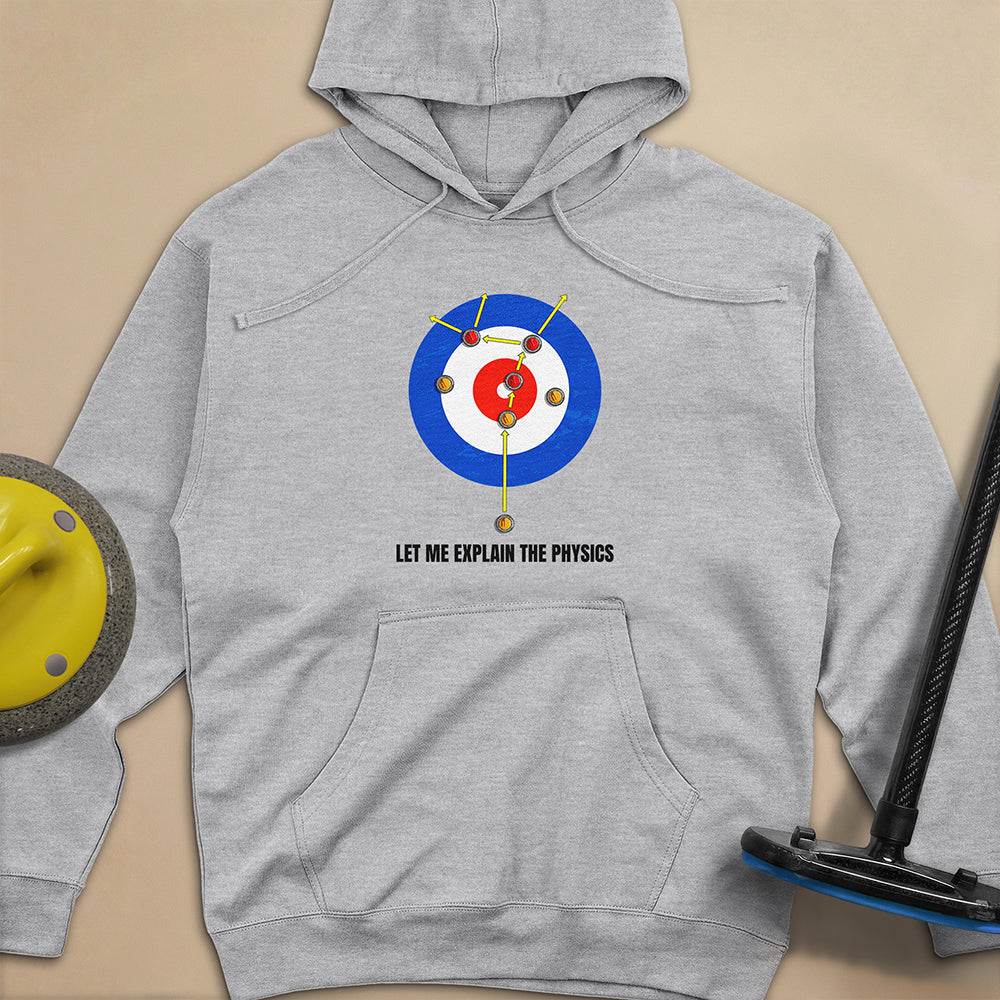 Physics in Curling Unisex Midweight Hoodie