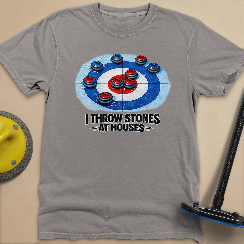 I Throw Stones at Houses Unisex Garment-Dyed Heavyweight T-Shirt