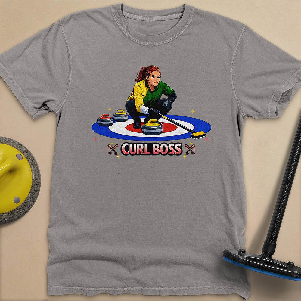 Curl Boss (C) Unisex Garment-Dyed Heavyweight T-Shirt