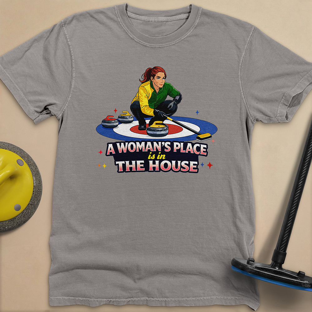 A Woman's Place is in the House Unisex Garment-Dyed Heavyweight T-Shirt