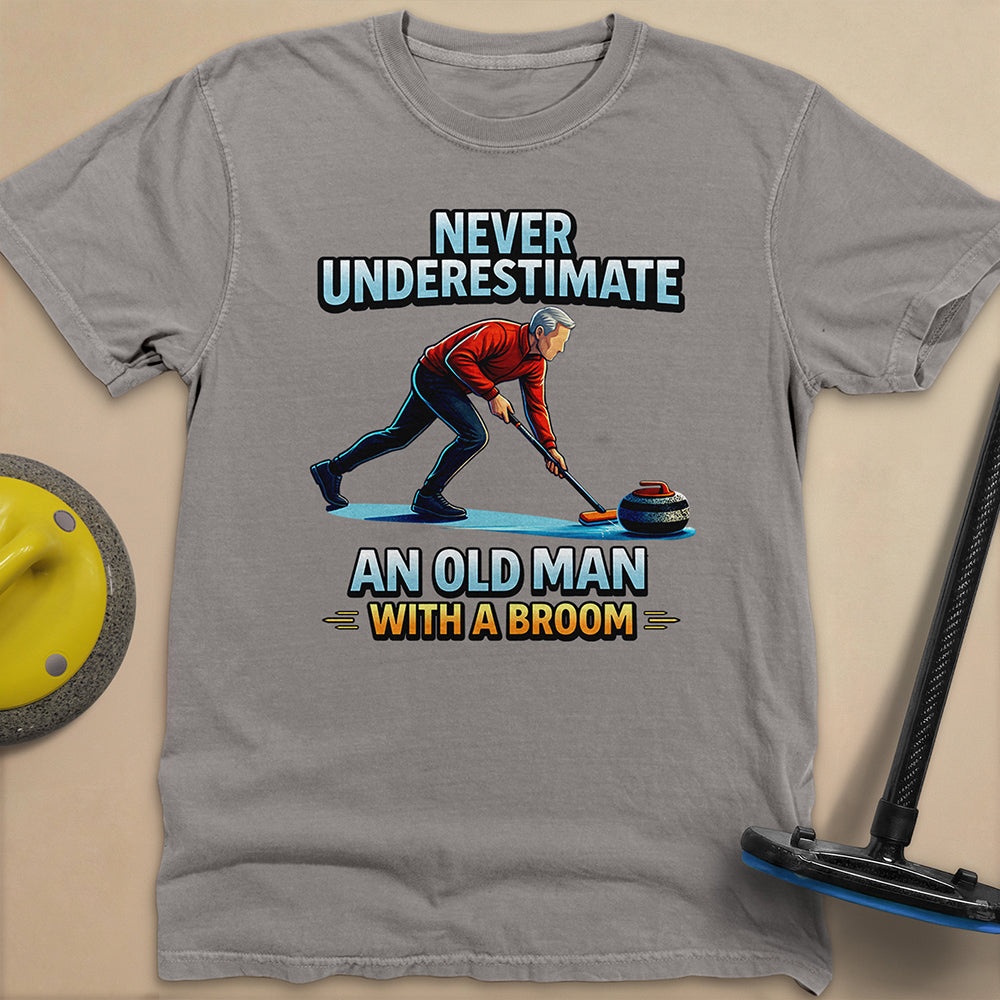Dont't Underestimate and Old Man Unisex Garment-Dyed Heavyweight T-Shirt
