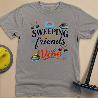 Sweeping With My Friends Unisex Garment-Dyed Heavyweight T-Shirt