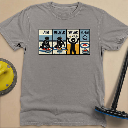 Aim Deliver Swear Repeat Unisex garment-dyed heavyweight t-shirt