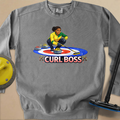 Curl Boss (B) Unisex Garment-Dyed Sweatshirt