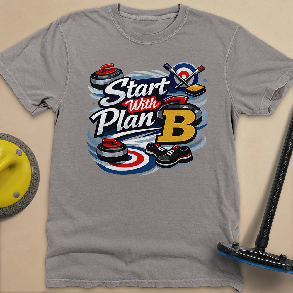 Start with Plan B Unisex Garment-Dyed Heavyweight T-Shirt