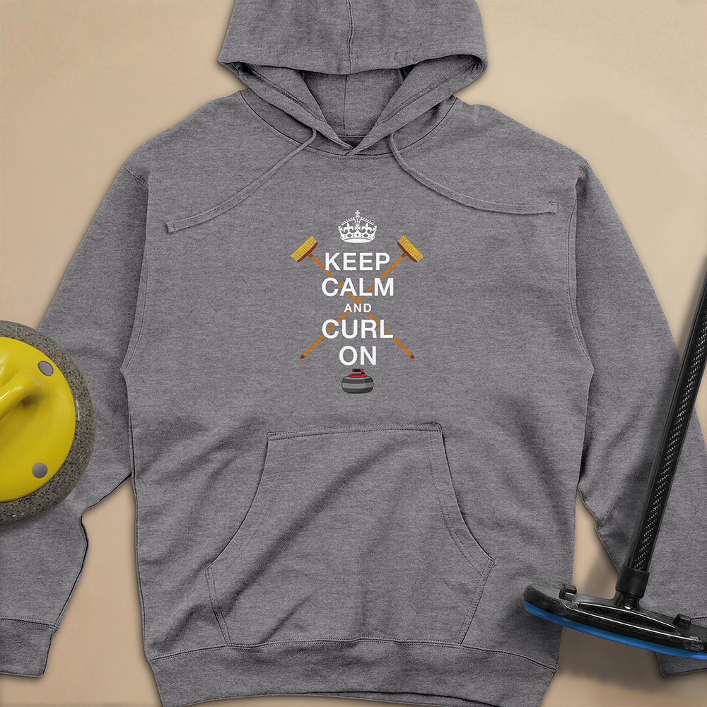 Keep Calm and Curl On Unisex midweight hoodie