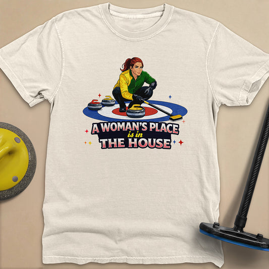 A Woman's Place is in the House Unisex Garment-Dyed Heavyweight T-Shirt