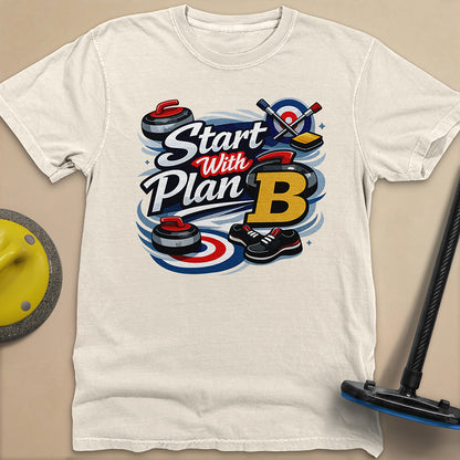 Start with Plan B Unisex Garment-Dyed Heavyweight T-Shirt