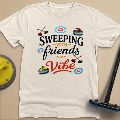 Sweeping With My Friends Unisex Garment-Dyed Heavyweight T-Shirt