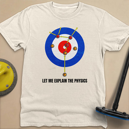 Physics in Curling Unisex Garment-Dyed Heavyweight T-Shirt