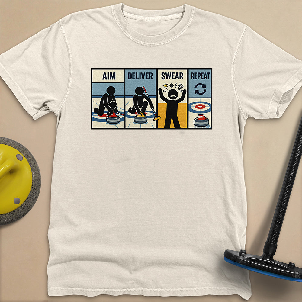 Aim Deliver Swear Repeat Unisex garment-dyed heavyweight t-shirt