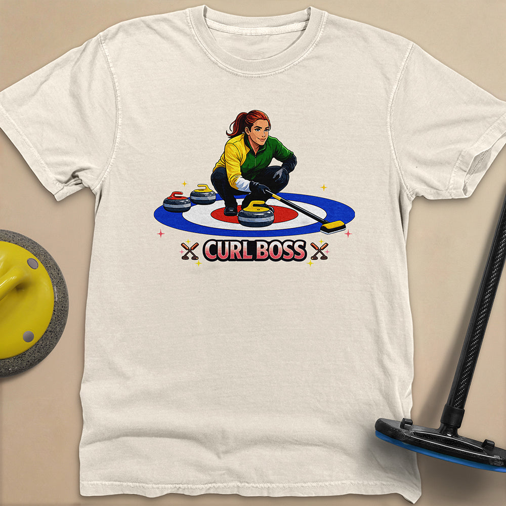 Curl Boss (C) Unisex Garment-Dyed Heavyweight T-Shirt