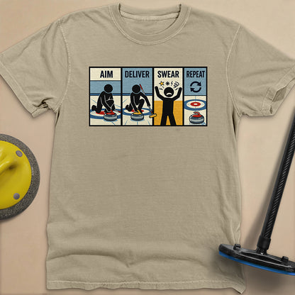 Aim Deliver Swear Repeat Unisex garment-dyed heavyweight t-shirt