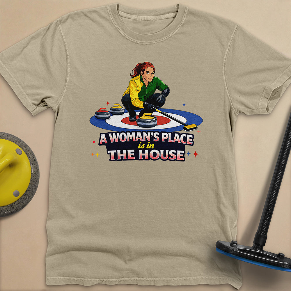 A Woman's Place is in the House Unisex Garment-Dyed Heavyweight T-Shirt