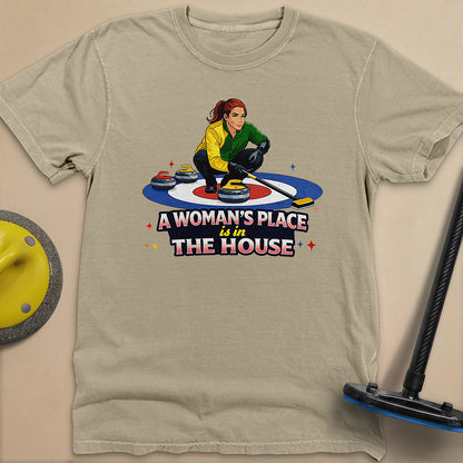 A Woman's Place is in the House Unisex Garment-Dyed Heavyweight T-Shirt