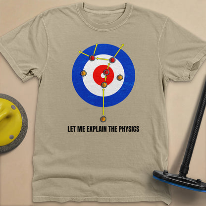 Physics in Curling Unisex Garment-Dyed Heavyweight T-Shirt