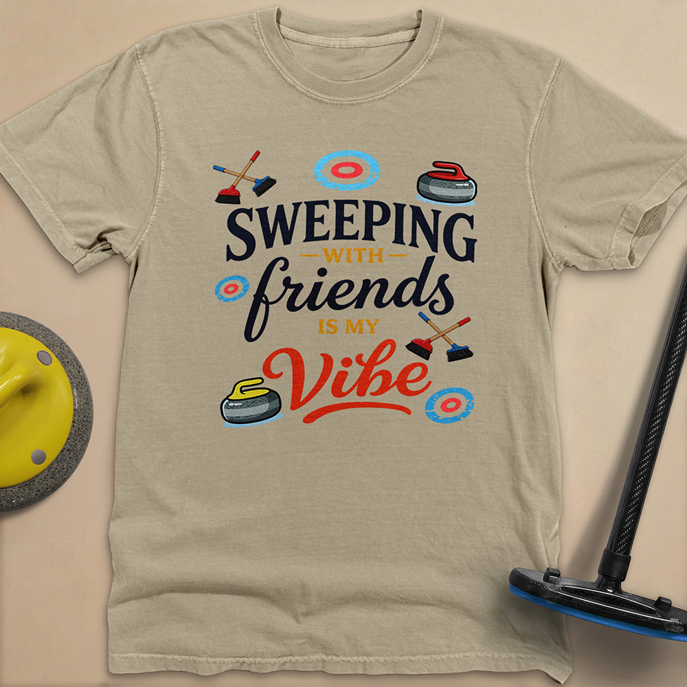 Sweeping With My Friends Unisex Garment-Dyed Heavyweight T-Shirt