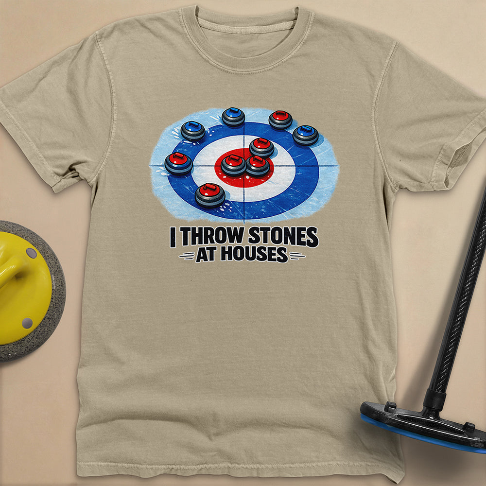 I Throw Stones at Houses Unisex Garment-Dyed Heavyweight T-Shirt