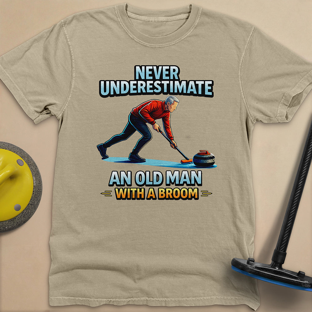 Dont't Underestimate and Old Man Unisex Garment-Dyed Heavyweight T-Shirt