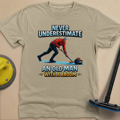 Dont't Underestimate and Old Man Unisex Garment-Dyed Heavyweight T-Shirt