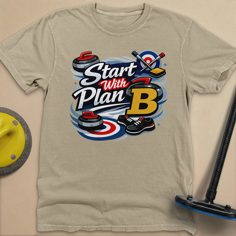 Start with Plan B Unisex Garment-Dyed Heavyweight T-Shirt